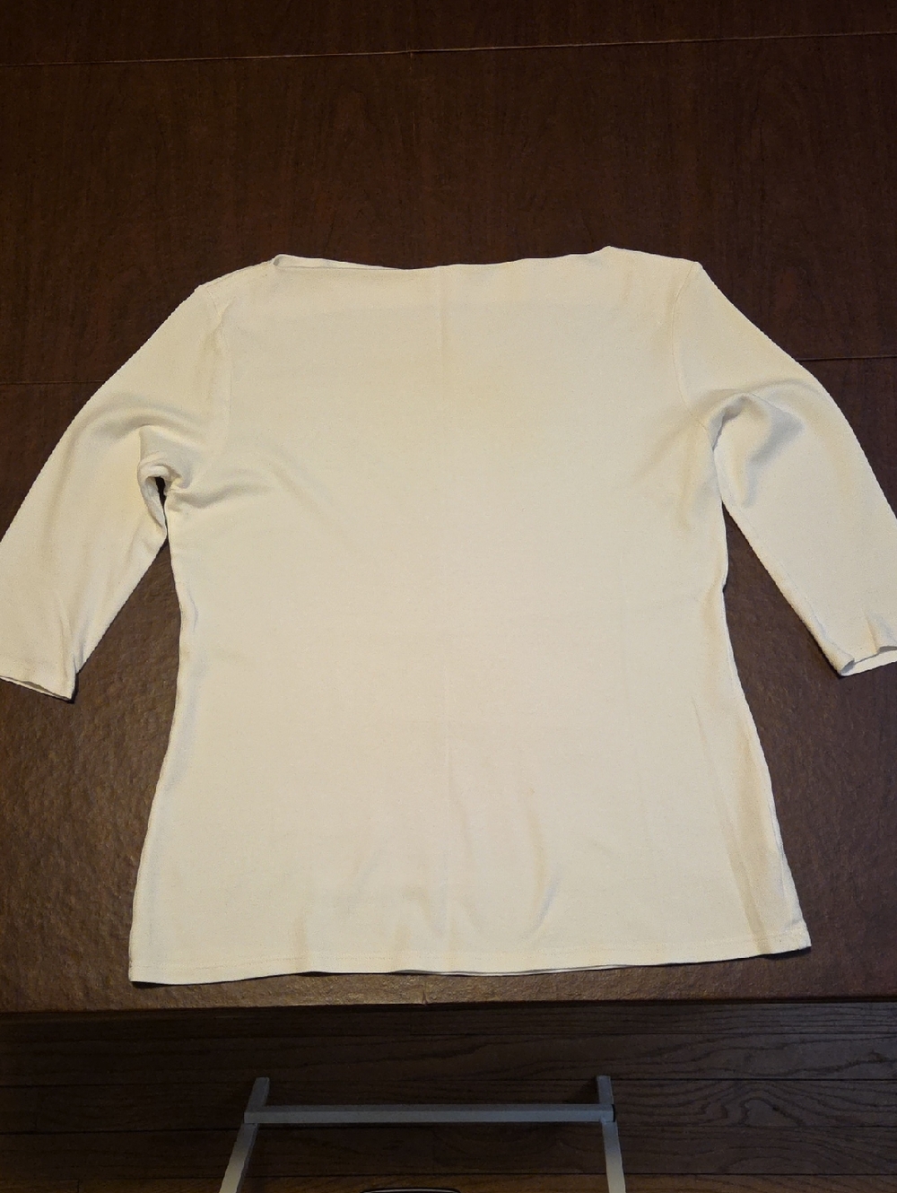 Peruvian Connection Cream Boatneck Long Sleeve Top